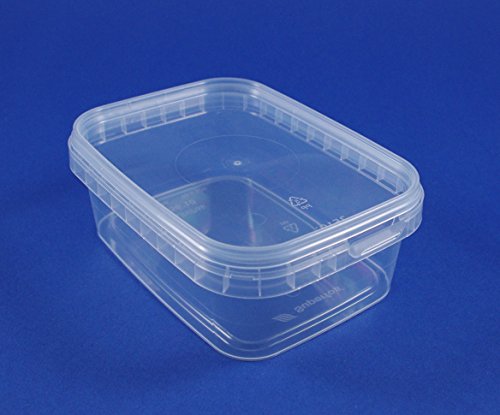 15 Universal Kunststoff Dosen mit Deckel Industriestandard Rechteckig 280ml - 5