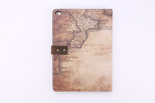 boriyuan Neu Apple Ipad Air 2 Leder Case Hülle Leder Schutztasche im Retrolook für Ipad Air 2 2014 mit Auto Sleep/Wake Funktion, Ipad Air 2 Displayschutzfolie auch inklusive (A12) - 6