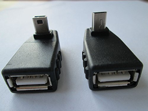 Pair Up + Down Rechtwinklige 90degree Mini-USB-B-Stecker auf USB A Buchse Wirts-OTG-Adapter - 4