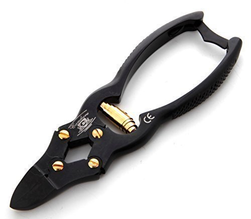 PROFESSIONAL BLACK CLIPPERS CANTILEVER 16cm CURVED BLADE FOR THICK TOENAILS. EUROPEAN J2 HIGH GRADE SOLID STAINLESS STEEL