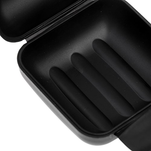 MagiDeal Reisen Camping Zu Hause Seifendose Seifenbox Dusche Badezimmer Seifenschale – Schwarz - 6
