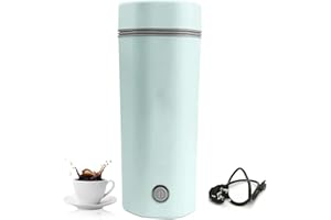 RHESHIN Mini bouilloire électrique de voyage-Coupe d'eau électrique 450 ml- tasse Chauffage thermos 3 en 1- revêtement en acier inoxydable 304- arrêt automatique (Green)
