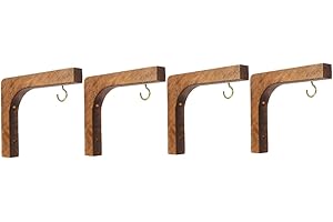 Toddmomy 2 Pièces Crochet de plante ligneuse cintres muraux pour plantes d'intérieur rustique botanique crochet pour plantes suspendues cintre pour en bois Coffee