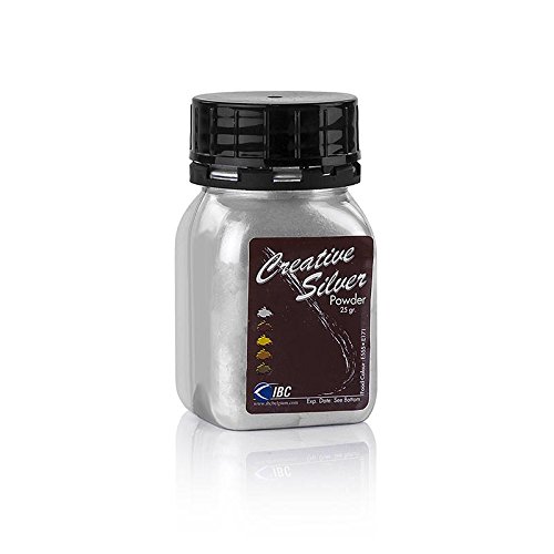 Preisvergleich Produktbild Lebensmittelfarbe, Metallic colors, Silver Powder, IBC, 25g