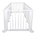 BABY VIVO LARGE 8 SIDE WOODEN BABY PLAYPEN WITH DOOR NEW WHITE