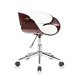 Material: PU Sitz mit Schaumstoffkissen, Kunststoff-Furnier im Nussbaum-Design, Kunststoff, Chrom