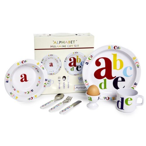 7 Piece Children's Melamine Gift Set - ALPHABET