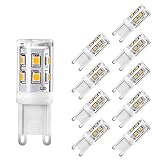 【DETAILS】 10 Stück g9 LED im Paket, G9 LED Birne 15X 2835 SMD, 2W G9 LED Lampe, 3000K LED G9 warmweiß 2W, 200LM, Ra> 83, AC220-240V, 360 ° breiter Abstrahlwinkel, nicht dimmbar