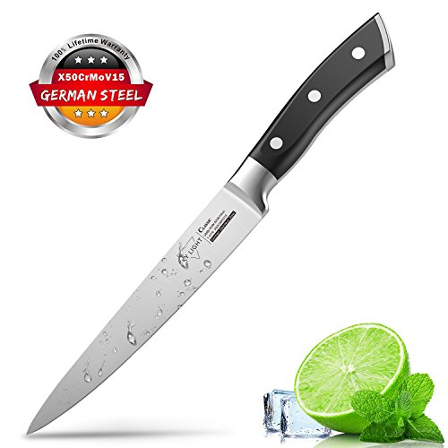 SKY LIGHT Allzweckmesser 15cm Kochmesser Gemüsemesser Küchenmesser Obstmesser Edelstahl Razor Sharp Geschmiedete Klinge Rostbeständigkeit Ergonomische Gleitsichere Griff