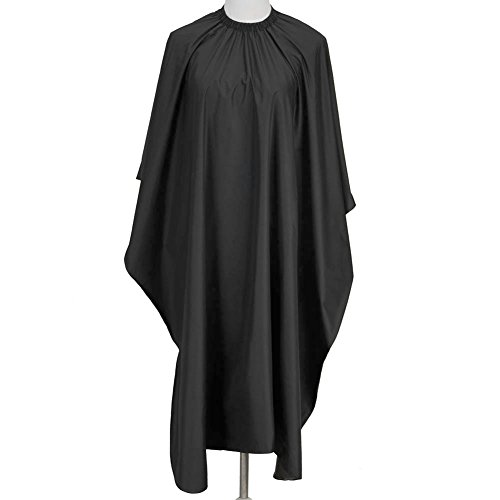 JOVIVI Top Grade Adult Salon Waterproof Hair Cut Hairdressing Barbers Cape Black Gown