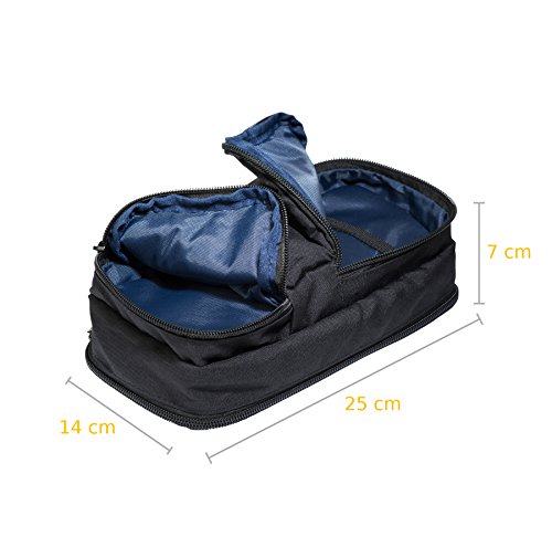 BlueMountaineer Kompakter Kulturbeutel | Kulturtasche, 25 cm, Schwarz - 2