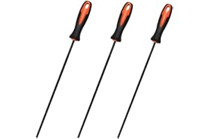 WJIAEER WJI 3 Piezas afilador Cadena Motosierra,afilador de Cadena Motosierra,Robusto y Duradero, con asa, cómodo de Sujetar, 4,0 mm, 4,8 mm, 5,5 mm 3 tamaños, Apto para Motosierra(A)