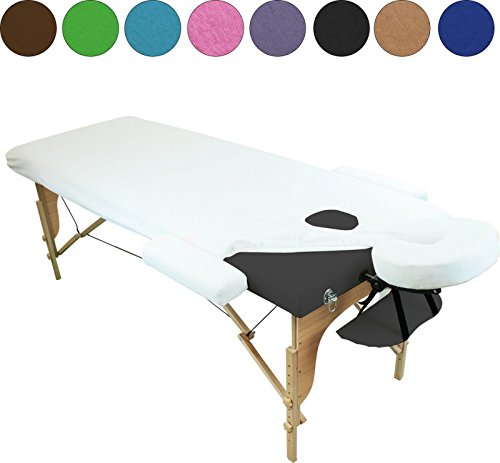 Linxor ® Sábana de protección 4 partes en esponja para mesa de masaje - 9 colores - Norma CE