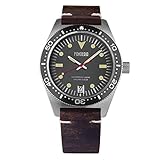 FONDERIA Herrenuhr The Captain - Vintageuhr Edelstahl, italienisches Design, Leuchtzeiger, Leuchtpunkte, Datum, wasserdicht