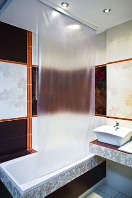 beytug Brillant Rideau de douche Store Large 160 cm x longueur 240 cm – moderne, élégant, imperméable – Absolute Space Saver (simple)