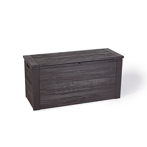 Vanage Aufbewahrunsgboxen Auflagen / Kissen / Aufbewahrungsbox WOODY, circa 120 x 45 x 60 cm, anthrazit-braun - 3