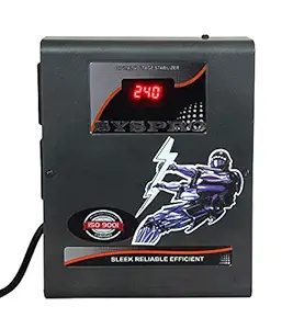 SYSPRO Major Pro Voltage Stabilizer for 20 CCTV Cameras 1 DVR and LED Screen Upto 42 Inch and Wall Mountable, Black