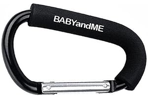 MUMDADANDBABY Strong Pram Hooks, Stroller Carabiner Clips, Shopping Bag Carriers. Universal Fit. (Supersize Pram Hook - Single)