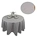 Produktbild Tischdecke abwaschbar Tischläufer Gartentischdecke Leinen Optik Rechteckig Rund (160 cm Rund, Grau)