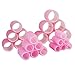ViVo © 24 x Plastic Hair Rollers Curlers Pink Small Medium Large Jumbo 20mm-55mm Pack Set