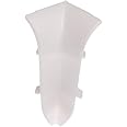 Plastic Skirting Board - Premium 2.5m PVC Skirting Board Internal Corner - White Matt - M089