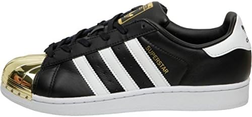 Adidas Superstar 80s Metal Toe Ladies Trainers, Black/White/Gold (UK 6.5, EU 40)