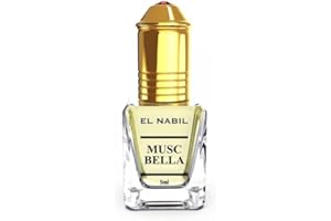 GÉNÉRIQUE El Nabil Musc Bella, Parfum Oriental 5ml, Notes de Poire, Fleur d'Oranger, Vanille