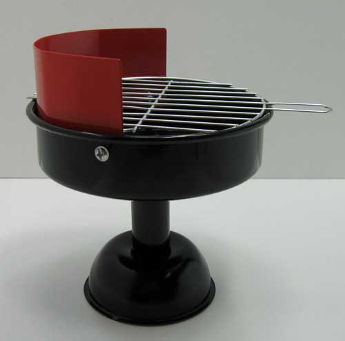 Aschenbecher Metall Grill Design 11,5cm, Balkon Fest Party Aschen Ascher Becher (LHS) - 7
