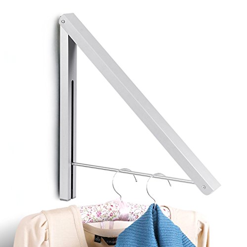 Amzdeal Kleiderhaken Klappbarer Kleiderhaken Wandhaken, Silber