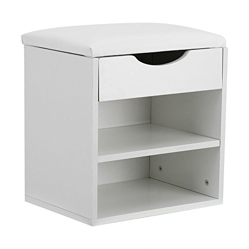 EBTOOLS Banc de Rangement pour Chaussures, entrée de Maison, Couloir, étagère à Chaussures en Bois Organisateur de Chaussures Armoire rembourrée pour Couloir, Salle de Bain, Salon et Couloir
