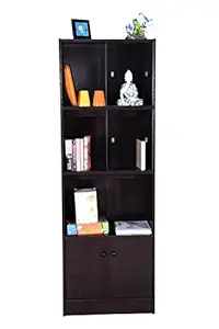 DeckUp Cove Bookshelf (Dark Wenge, Matte Finish)