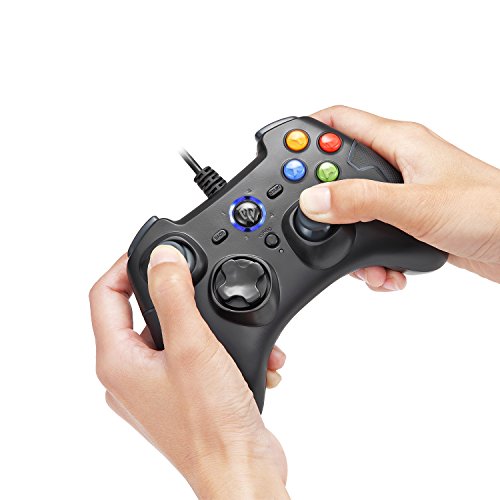 EasySMX Mando para PC  PS3 Gamepad Al  mbrico  Joystick con los Botones de Doble-Vibraci  n Turbo y Trigger Compatible con Windows Android  PS3  TV Box  Gris 