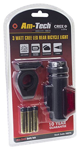 Preisvergleich Produktbild Am-Tech 3 W Cree LED Rear Bike Light, S8076