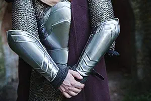 Steel Pair of bracers, Cosplay Armor for LARP Warrior Costume