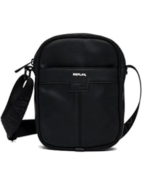 Replay Men's Men's Eco-Leather Black Cross-Body Bag