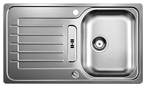 Blanco Zia 45 S Edelstahl-Spüle, Becken reversibel für 45 cm Unterschrank, Bürstfinish, silber, 514614