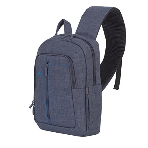 RIVACASE Tasche für Notebook bis 13.1“ – Leichte Umhängetasche mit gepolsterten Seiten und weichen Schultergurt – Grau - 2
