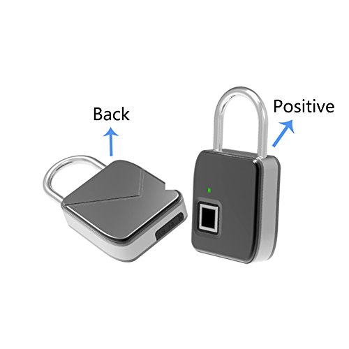 Preisvergleich Produktbild YMXLJJ Intelligentes Fingerabdruck-Vorhängeschloss-Staubd... Wasserdichter Zink-Legierungs-Turnhallen-Schließfa... Verschluss