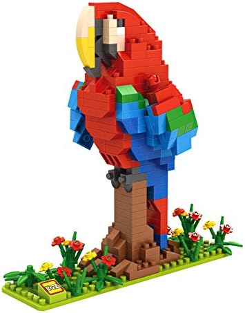 LOZ Diamond Set of nanoblocs Build A Parrot Red, 360 Pieces
