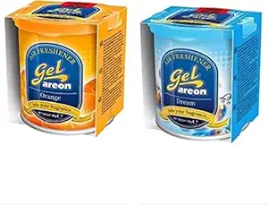 Areon Orange & Dream Car Freshener Gel (2 X 80 G)
