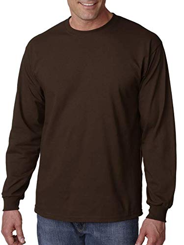 Preisvergleich Produktbild Gildan Men's Ultra Cotton Long-Sleeve T-Shirt 5XL Dark Chocolate