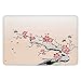 Produktbild Bathroom Bath Rug Kitchen Floor Mat Carpet,House Decor,Flowering Cherry Branch with Flying Bees Summer Garden Windy Day Nature Artwork,Pink Black Gray,Flannel Microfiber Non-slip Soft Absorbent
