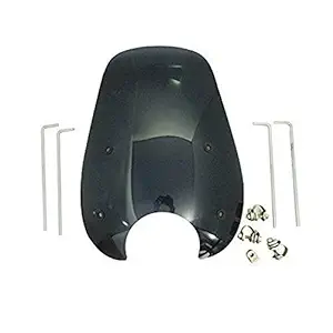 Supremechoice Bike Fiber Glass Front Windshield/Wind shield Black For Bajaj Avenger 150 Street