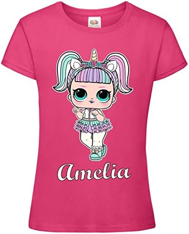 Ram Clothing LOL Surprise Personalised Confetti Pop Series 3 Dolls LIL Sisters Pets Pearl Big Surprise T-Shirt (S (Age 5-6), Unicorn)