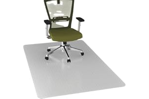 RIXI Office Chair Mat for Carpet Floor, 90x120 cm (3'x4') Non-slip Carpet Protector Chair Mat, Rectangular Floor Protectors for Chairs, Transparent Clear Chair Floor Protectors