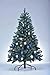 Produktbild Neu XENOTEC Voll PE Weihnachtsbaum künstlich Höhe ca. 150 cm naturgetreu im Spritzgussverfahren hergestellt mit Baumschmuck in blau/silber