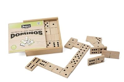 Jeujura - 8141 - Jeu De Réflexion - Grands Dominos - Coffret en Bois