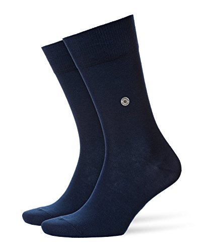 Burlington Lord Baumwolle Einfarbig 1 Paar Calcetines, Azul (Marine 6120), 7-10 (Talla del fabricante: 40-46) para Hombre