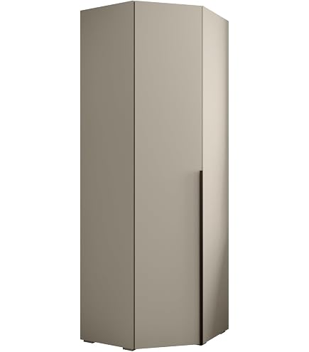 Armoire D'Angle Blanche - Meuble Rangement 95x198x95 Cm - 2 Portes - Panneaux Mélaminés - Livrée En Kit