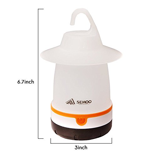 Semoo – Tragbare LED Camping Laterne / Lampe – Sehr hell, robust und leicht – Ideal für Camping, Zelten, Outdoor, Reisen - 2